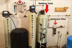 Settling Tank, Neutralizer and Water Softener Installed